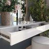 Schminktisch Sherry Weiß Hochglanz 120 cm mit LED-Spiegel und Hocker Vicco Bild 4