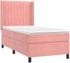 vidaXL Polsterbett mit Matratze Rosa 90x190 cm Samt Bild 3