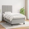 vidaXL Boxspringbett mit Matratze Hellgrau 90x190 cm Stoff 3141737 Bild 1