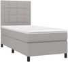 vidaXL Boxspringbett mit Matratze Hellgrau 90x190 cm Stoff 3141737 Bild 3