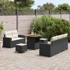 vidaXL Gartensofa-set mit Kissen 8 pcs Schwarz Poly-Rattan 3361555 Bild 3