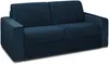 Vente-unique - CALITO Sofa SamtStoff Blau - B 223 cm94 cm x H 87 cm x L 174 cm Bild 3