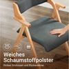 SoBuy Klappstuhl FST98, Holzstuhl Küchenstuhl Esszimmerstuhl klappbar, 4-Fuß-Stühle (2 St), Polsterstuhl mit Rücken- & Armlehne, Bürostuhl, Ergonomisches Design Bild 4