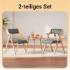SoBuy Klappstuhl FST98, Holzstuhl Küchenstuhl Esszimmerstuhl klappbar, 4-Fuß-Stühle (2 St), Polsterstuhl mit Rücken- & Armlehne, Bürostuhl, Ergonomisches Design Bild 2