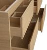 Vente-unique - Waschbeckenunterschrank hängend mit Doppelwaschbecken - 120 cm - Eichenholzfurnier - MILIPAM Bild 5