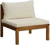 vidaXL 7-tlg. Garten-Lounge-Set mit Creme Kissen Massivholz Akazie 3086947 Bild 4