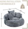 Celya Sitzsack Lazy Sofa Gaming Sofa Stuhl mit drei Kissen,hoch Rücken Sitzsack Stuhl (1 Sitzsack, 3 Kissen), Couch für Erwachsene und Kinder, für Schlafzimmer und Büro,Gray Bild 4