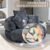Celya Sitzsack Lazy Sofa Gaming Sofa Stuhl mit drei Kissen,hoch Rücken Sitzsack Stuhl (1 Sitzsack, 3 Kissen), Couch für Erwachsene und Kinder, für Schlafzimmer und Büro,Gray Bild 2