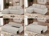 Ecksofa NESSARO L mit Schlaffunktion und Bettkasten, Bonellfederkern, Stauraum, L-förmiges Sofa, DL-System, lose Kissen - Beige Cord - Links Seite Bild 2