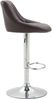 CLP 2er Set Barhocker Lazio Kunstleder höhenverstellbar und 360 Grad drehbar,braun Bild 3