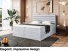 MEBLINI Boxspringbett KARIM 200x220 cm mit Bettkasten - H4/Hellgrau Samt Polsterbett - Doppelbett mit Topper & Taschenfederkern-Matratze Bild 3
