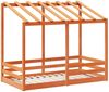 vidaXL Kinderbett mit Dach Wachsbraun 70x140 cm Massivholz Kiefer 847017 Bild 3