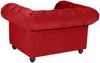 Sessel Kathe Bezug Samtvelours Buche nussbaum dunkel / rot 22492 Bild 4