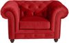 Sessel Kathe Bezug Samtvelours Buche nussbaum dunkel / rot 22492 Bild 2