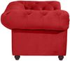 Sessel Kathe Bezug Samtvelours Buche nussbaum dunkel / rot 22492 Bild 3