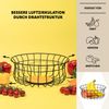 Obstkorb - Obstschale, Brotkorb aus Bambus und Metall Bild 3