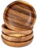 Levandeo® Dekoteller, 4er Set Runde Teller Akazie Ø10cm Holzteller Snackteller Dekoteller Bild 4