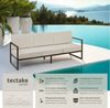 tectake Essgruppe Garten-Loungesofa, (Set, 1-tlg), Pulverbeschichtetes Stahlgestell für maximale Stabilität Bild 2