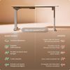 Desktronic HomePro Elektrisch höhenverstellbarer Schreibtisch 180x80cm Massive Eiche/Grau mit Memory-Funktion, Anti-Kollisions Technologie, USB-A und USB-C-Ladeanschlüssen Bild 5