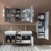 Roomart LYCIA-120 Badmöbel Set– 2-teiliges Badezimmermöbel Set - Waschbecken mit Unterschrank - H 54 x B 38.6 x T 121 cm • Grau Bild 3