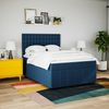 vidaXL Boxspringbett mit Matratze Blau 140x190 cm Stoff 3291683 Bild 3