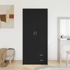 vidaXL Kleiderschrank mit Tür Schwarz Eichen-Optik 80 x 52 x 180 cm 862437 Bild 4
