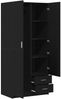 vidaXL Kleiderschrank mit Tür Schwarz Eichen-Optik 80 x 52 x 180 cm 862437 Bild 5