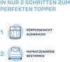 Dailydream “Model M“ viscoelastischer Matratzentopper mit Memory Foam Effekt, Weiß, 140 x 200 x 5 cm Bild 2