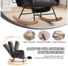 Leawin Schaukelstuhl Schaukelstuhl Wohnzimmer mit Fußstütze & Luftkissen-Rückenlehne, Chenille Relaxsessel mit Stauraum & Komfort Rückenlehne Bild 3