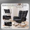 Leawin Schaukelstuhl Schaukelstuhl Wohnzimmer mit Fußstütze & Luftkissen-Rückenlehne, Chenille Relaxsessel mit Stauraum & Komfort Rückenlehne Bild 2