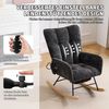 Leawin Schaukelstuhl Schaukelstuhl Wohnzimmer mit Fußstütze & Luftkissen-Rückenlehne, Chenille Relaxsessel mit Stauraum & Komfort Rückenlehne Bild 4