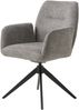 Armlehnstuhl >ROXANA< drehbar, Wipp-Relax-Funktion, Grau, Stoff-Brego - 57,5x88x62cm (BxHxT) Bild 5
