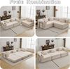 Leawin Sofa Sofas Wohnzimmer, Sofa mit Schlaffunktion aus Cord modular, Faltbar, flexibel, ohne Montage und ideal für kleine Räume Bild 3