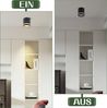 Nettlife LED Aufbaustrahler Schwarz/Weiß Rund Deckenstrahler 5W Spot Aufbauleuchte Klein Acryl, LED fest integriert, Warmweiß, GX53 Warmweiß Flach Aufputz Strahler Deckenspot 3000K Bild 3