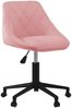 vidaXL Drehbarer Bürostuhl aus rosa Samt 335489 Bild 2