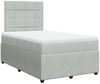 vidaXL Boxspringbett mit Matratze Hellgrau 120x190 cm Samt 3294586 Bild 3