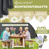 KESSER® PVC Sichtschutzmatte Sichtschutzzaun Balkonverkleidung Windschutz verstärkte Lamellen für Garten Balkon & Terrasse Balkonumrandung inkl Kabelbindern, Abdeckung & Handschuhe Schwarz, 80 x 500 cm Bild 2