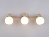 LED Deckenstrahler 3-flammig aus Metall in Beige mit Glasschirmen, Breite 45cm Bild 5