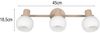LED Deckenstrahler 3-flammig aus Metall in Beige mit Glasschirmen, Breite 45cm Bild 3
