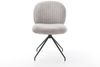 Drehstuhl Nube-Flex Cord Silbergrau Kreuzgestell konisch Schwarz 180° drehbar Taschenfederkern Bild 2