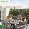 Sekey Sonnenschirm 200 cm Gartenschirm Rund Marktschirm Knickbar mit Kurbel, LxB: 200x200 cm, mit Überhang, Windstabil & neigbar, ideal für Balkon, Garten, UV 50+ Bild 4