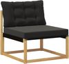 vidaXL Outdoor-Sofagarnitur mit Kissen 6 pcs Weiß und Schwarz 3388854 Bild 4