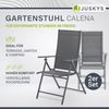 Juskys 'Calena' Gartenstuhl-Set 2-tlg., klappbar mit 7-fach verstellbarer Rückenlehne, Textilgewebe anthrazit Bild 2