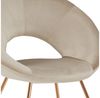 Duhome Esszimmerstuhl Samt Schminktisch Stuhl Modern Konferenzstuhl Besucherstuhl Küchenstuhl Sessel mit Goldenen Beinen für Wohnzimmer Schlafzimmer Küche, Beige Bild 3