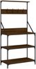 vidaXL Bäckerregal mit Haken 4 Böden Braun Eichen-Optik Holzwerkstoff 838962 Bild 2