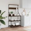 vidaXL Bäckerregal mit Haken 4 Böden Braun Eichen-Optik Holzwerkstoff 838962 Bild 3