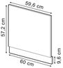 Frontblende R-Line Schwarz Hochglanz 60 cm ohne Arbeitsplatte Vicco Bild 2