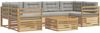 vidaXL Outdoor-Sofagarnitur 7 pcs Weiß und Hellgrau Polyester 3390106 Bild 2