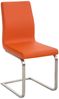 CLP 2er Set Esszimmerstühle Belfort mit robustem Edelstahlgestell,orange Bild 2