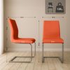 CLP 2er Set Esszimmerstühle Belfort mit robustem Edelstahlgestell,orange Bild 3